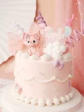 Запеченное торт декоративный орнамент Dangda Женская звезда Kawa Shaya Pink Little Fox net Red День рождения мягкая керамика