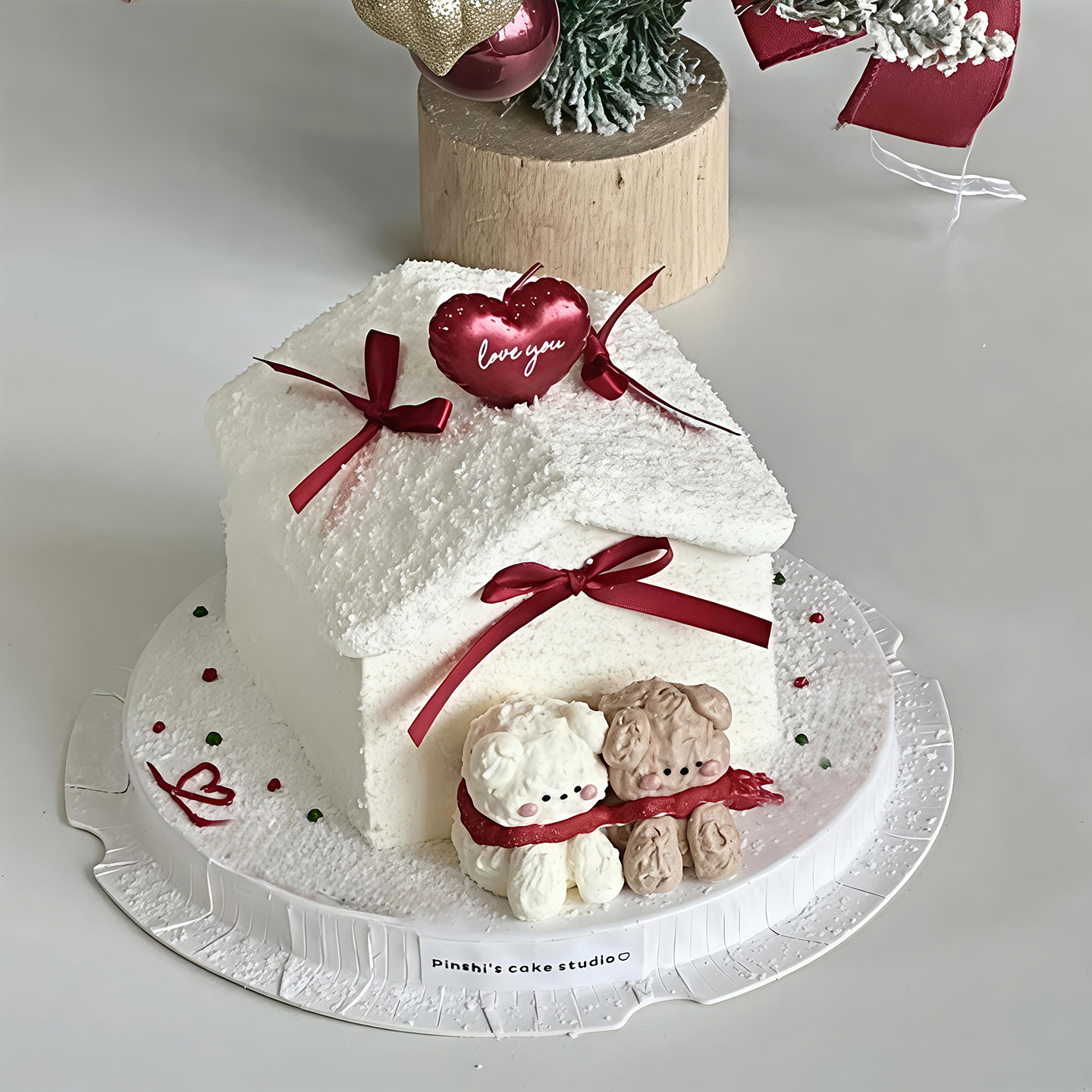 网红情人节烘焙蛋糕装饰摆件爱的小屋爱心LOVE蜡烛蝴蝶结丝带插件,淘宝优惠券,粉丝福利购,淘宝优惠卷