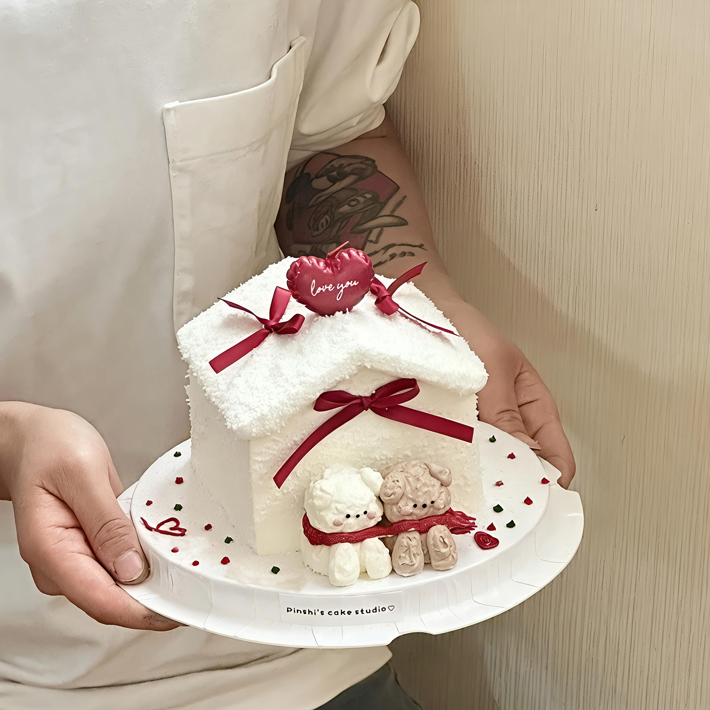 网红情人节烘焙蛋糕装饰摆件爱的小屋爱心LOVE蜡烛蝴蝶结丝带插件,淘宝优惠券,粉丝福利购,淘宝优惠卷