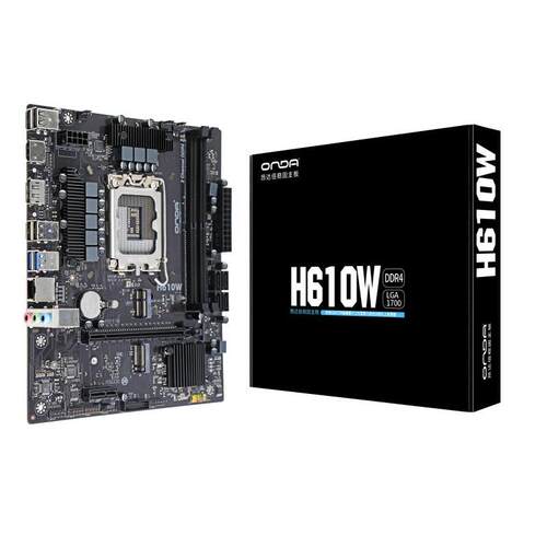 昂达H610 DDR4H610电脑主板支持12代cpu I3 12100千兆网卡 - 图0