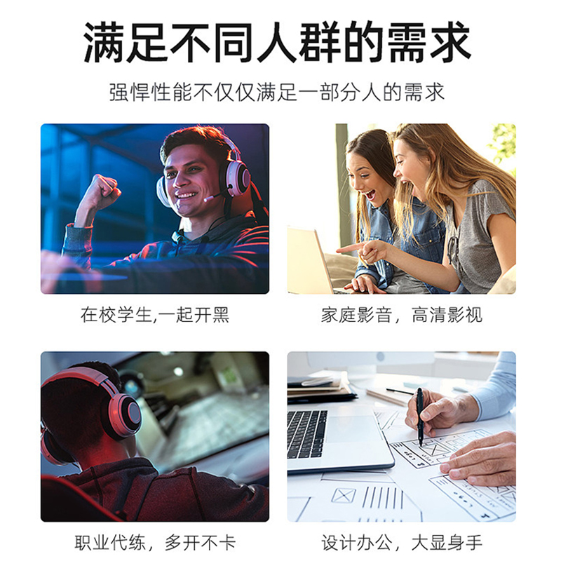 英特尔十二代酷睿i3 12100企业采购办公客服商用家用游戏台式电脑主机DIY组装机全套整机选配AOC显示器 - 图3