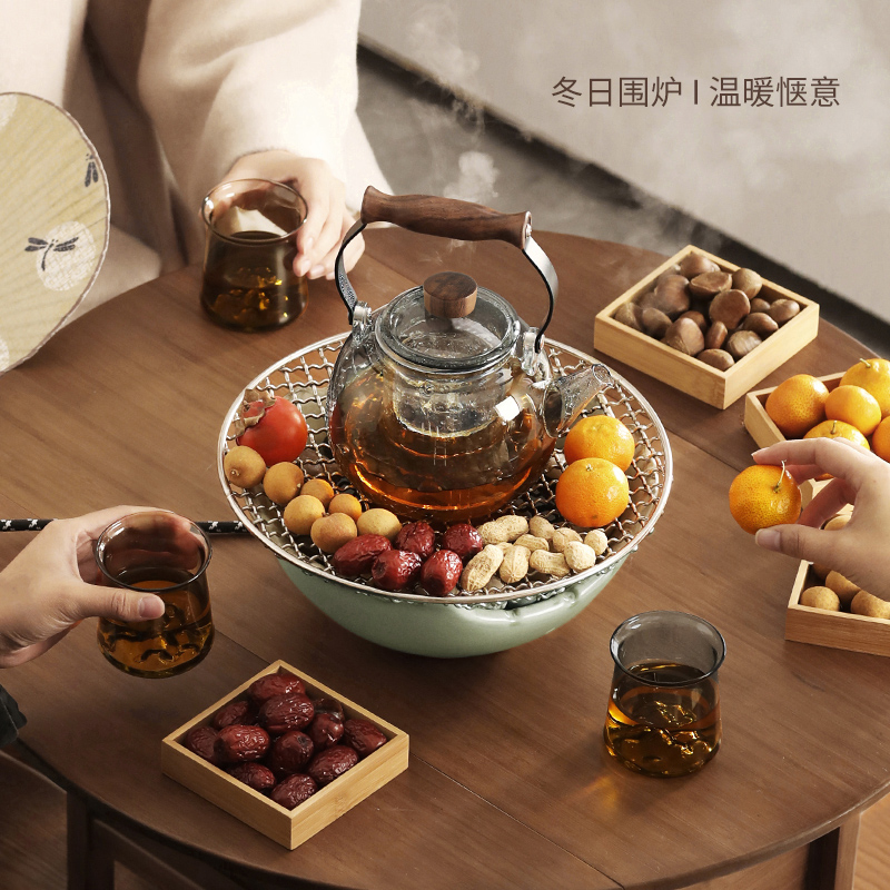 尚言坊严选围炉煮茶家用室内电陶炉烤茶煮茶器玻璃茶壶泡茶煮茶炉