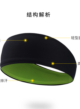 薄款男士运动止汗痞帅风宽边发带