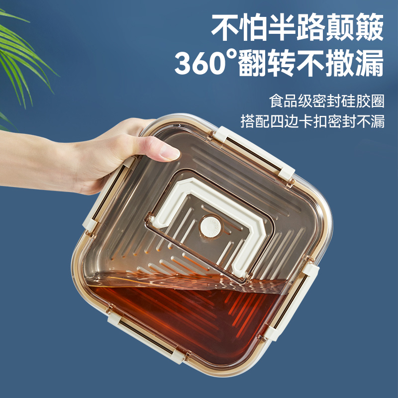 食品级304不锈钢保鲜盒水果便当盒带饭餐饭盒冰箱专用密封收纳盒