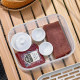 ຊຸດຊາ Portable ກາງແຈ້ງ camping drain tray ຄົວເຮືອນຫນຶ່ງຫມໍ້ສີ່ຈອກ kung fu teapot ຈອກຊາສໍາເລັດຊຸດ