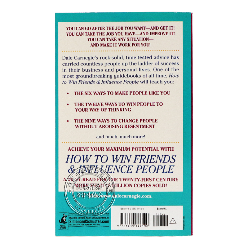 人性的弱点 卡耐基 英文原版 How to Win Friends and Influence People 英文版励志小说 人际关系 沟通技巧进口畅销书正版 - 图0
