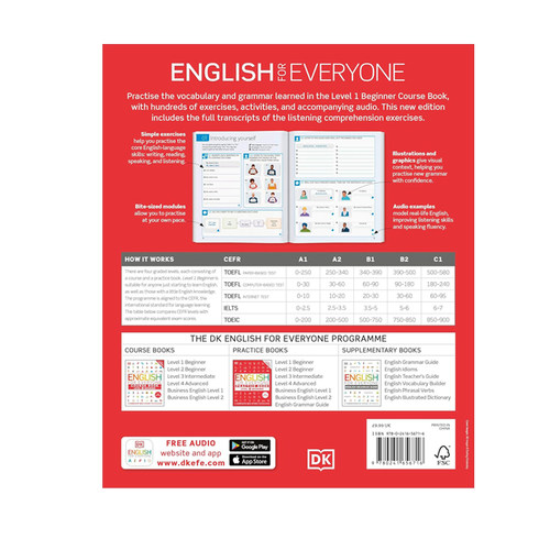 英文原版 DK 人人学英语1练习册 初学者 English for Everyone Practice Book Level 1 Beginner - 图0