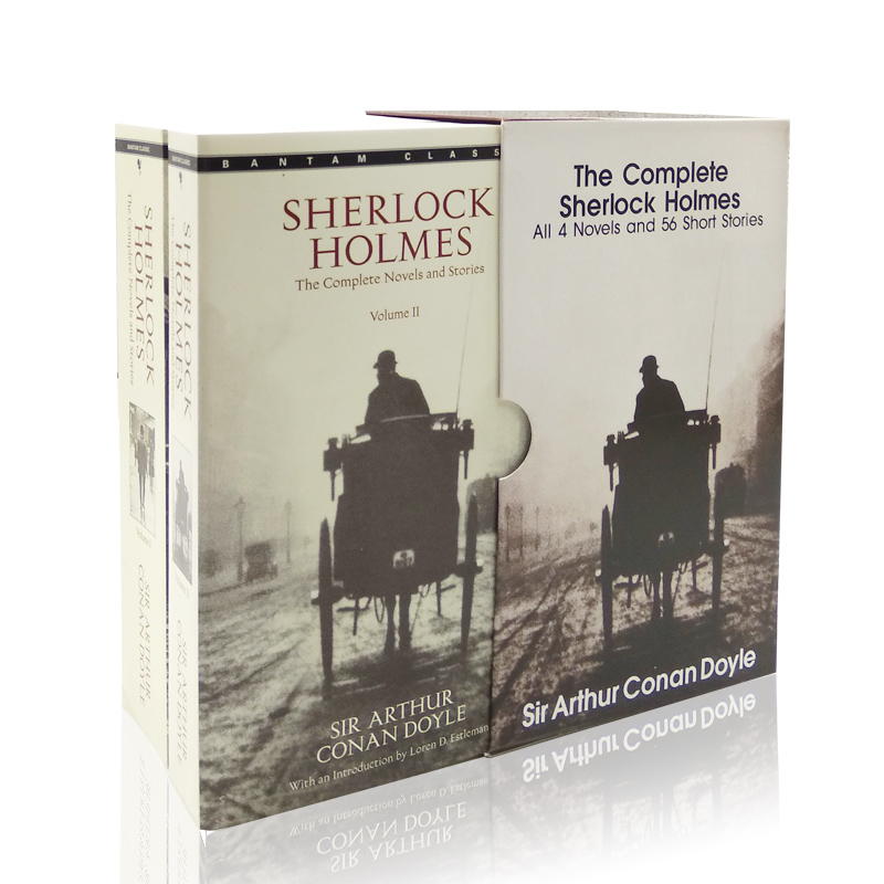 福尔摩斯探案集全集小说2册全盒装英文原版Sherlock Holmes侦探悬疑推理小说青少年书籍柯南道尔世界经典名著进口正版-图2