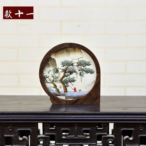 Вышивка из грецкого ореха маленькие украшения Suzhou Двусторонняя вышивка на рабочем столе творческий стол Новый китайский стиль стол в китайском стиле подарок