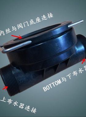 4寸润新侧装连接件接头F56D 64D F74A F75A多路控制富莱克软化阀