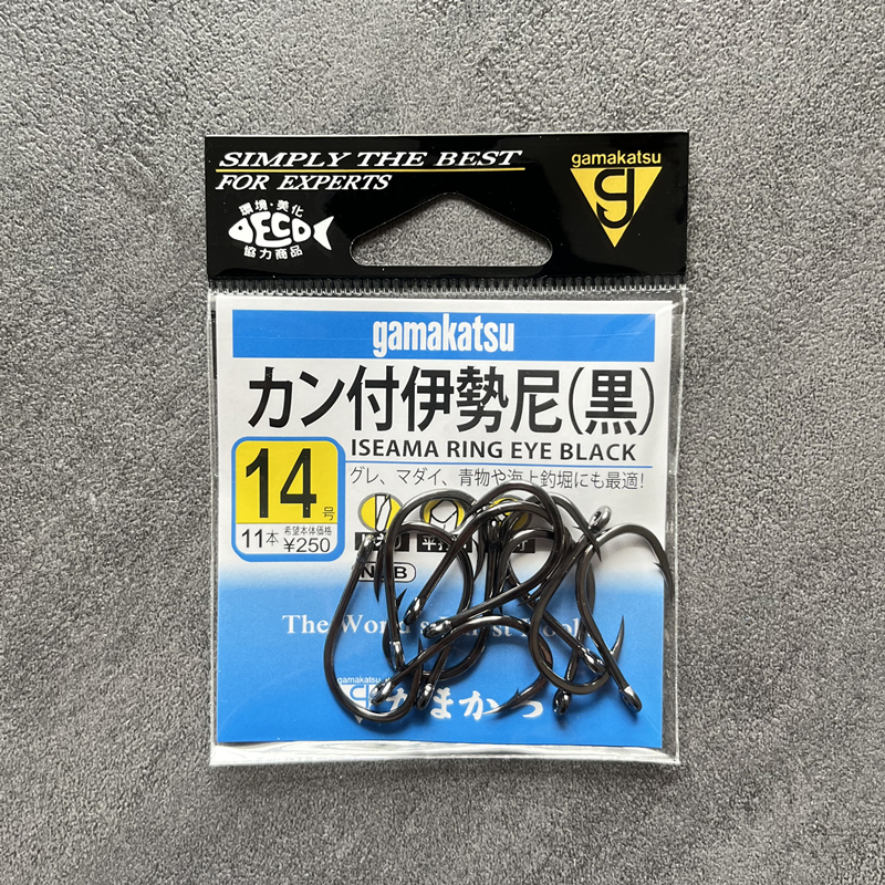 伽玛卡兹管付伊势尼鱼钩日本GAMAKATSU平打撇嘴船钓矶钓青物66074 - 图1