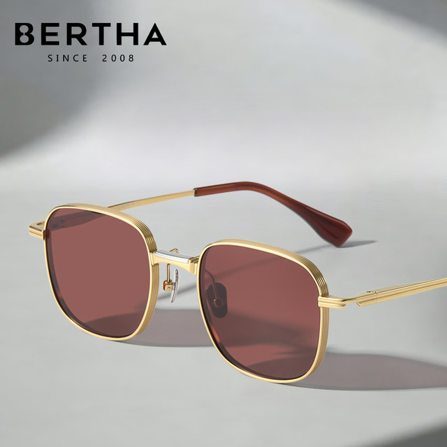 The same style as Edison Chen丨Rock red sunglasses are handsome and retro