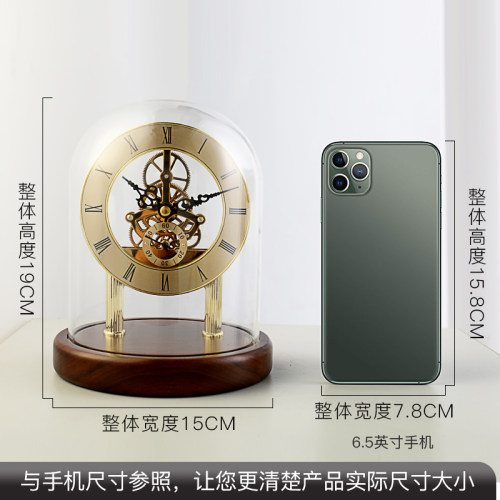 汉时钟表现代客厅坐钟轻奢仿机械装饰时钟创意台钟家用座钟D266 - 图2