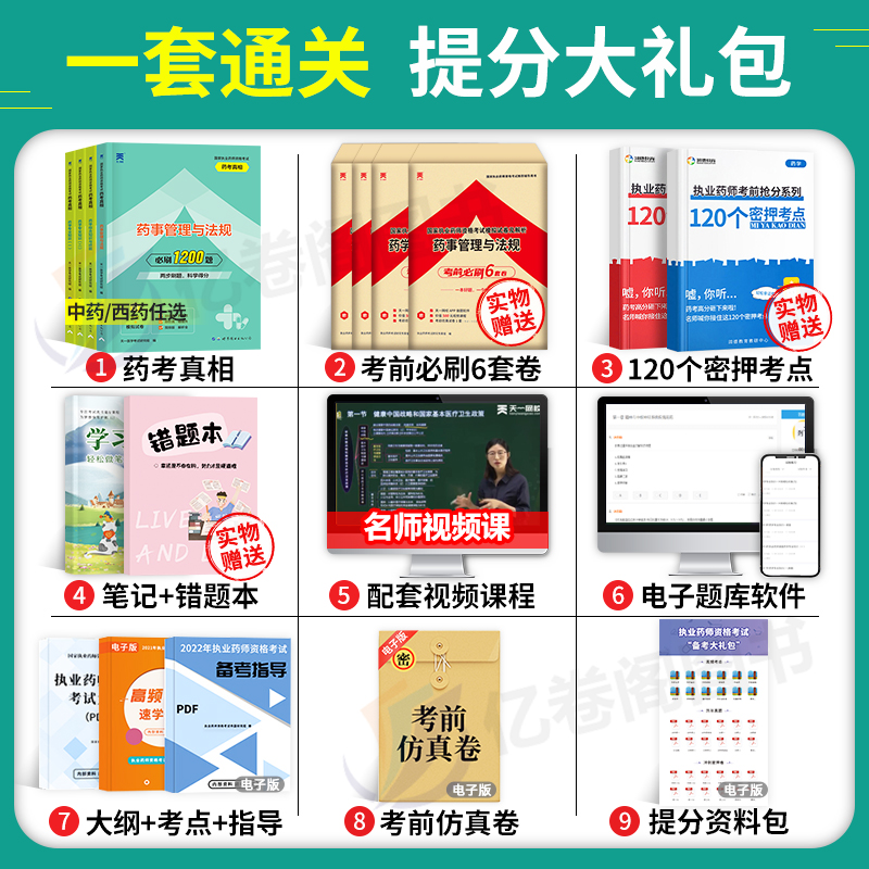 执业药药师2024年习题全套模拟试卷押题卷官方教材书中药师中医西药军医润德国家职业资格证24刷题试题鸭题库历年真题库法规2000题 - 图2