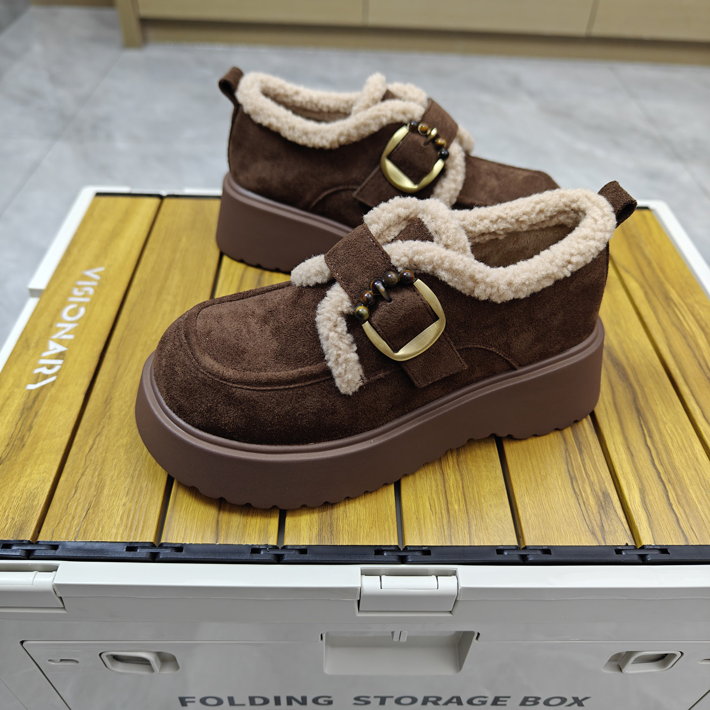 厚底勃肯鞋女2025冬季加绒乐福鞋博肯豆豆棉鞋子魔术贴保暖雪地靴,淘宝优惠券,粉丝福利购,淘宝优惠卷