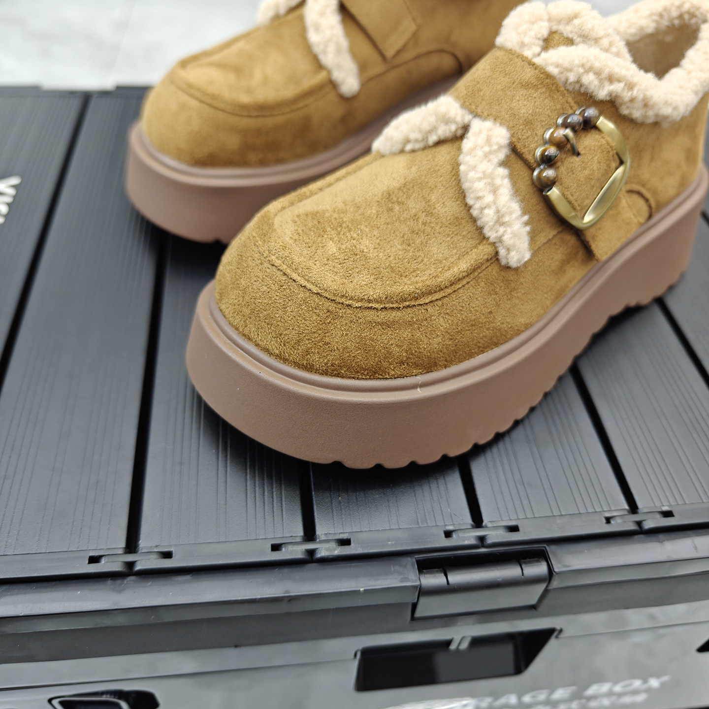 厚底勃肯鞋女2025冬季加绒乐福鞋博肯豆豆棉鞋子魔术贴保暖雪地靴,淘宝优惠券,粉丝福利购,淘宝优惠卷