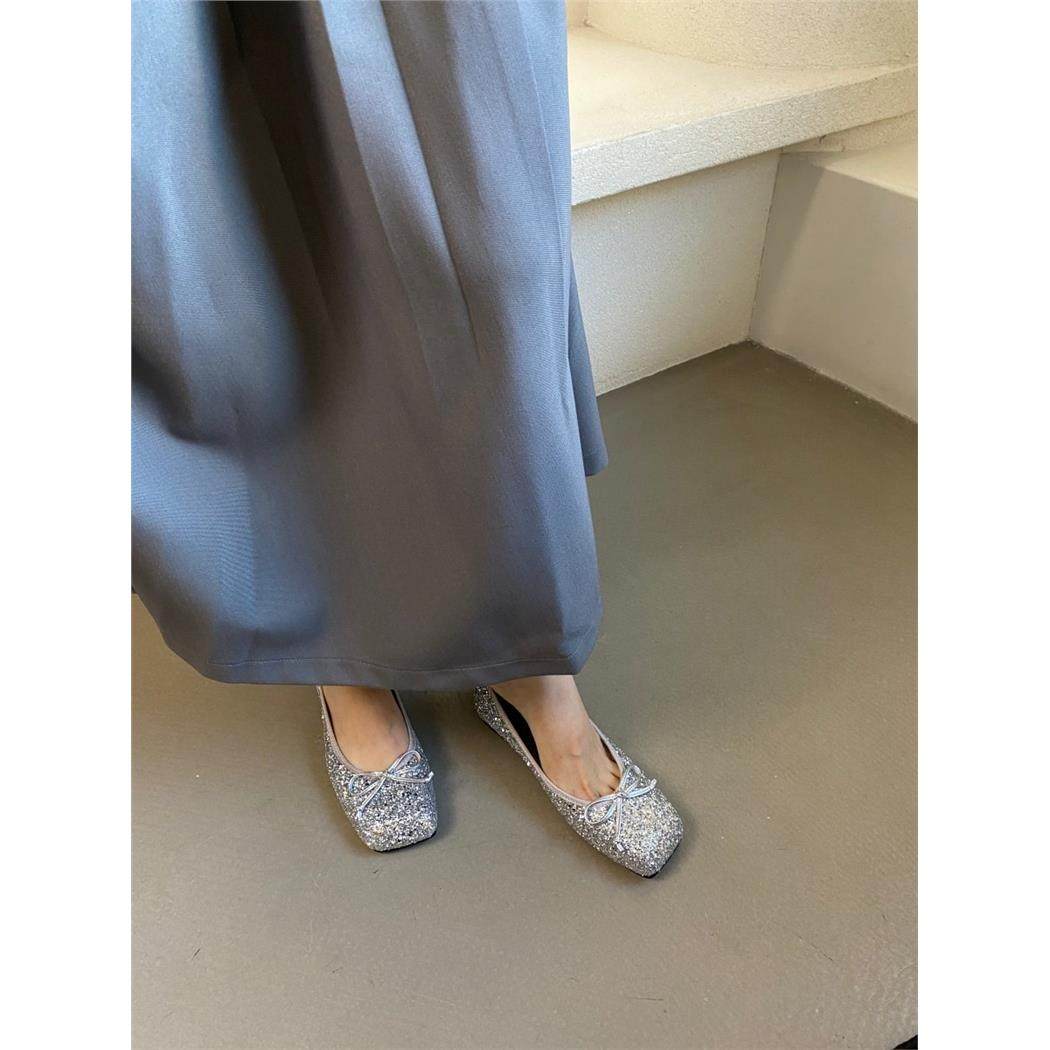 法式温柔风方头玛丽珍鞋女蝴蝶结浅口平底芭蕾舞鞋单鞋,淘宝优惠券,粉丝福利购,淘宝优惠卷