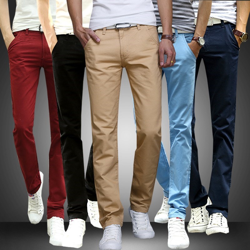 Men's Chinos Large Size Pants Man Cotton Trousers休闲长裤男-图0