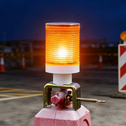 太阳能爆闪灯红蓝警示闪光灯夜间路障交通安全施工led频闪信号灯 - 图2