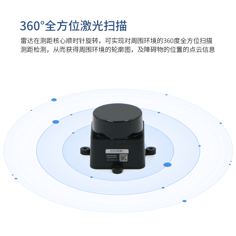 乐动D300激光雷达传感器LD06智能机器人ROS2小车LD19建图导航slam - 图1