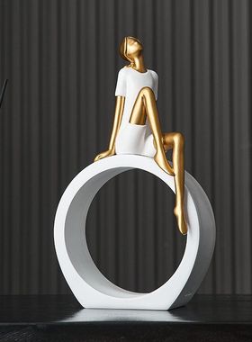 抽象人物摆件轻奢家居客厅电视柜酒柜柜子办公室书房装饰跨境热采