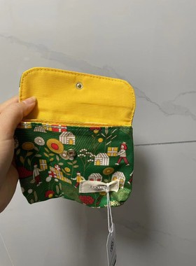 包邮~罕有版 欧舒丹绿色花纹化妆包手拿便携包收纳包