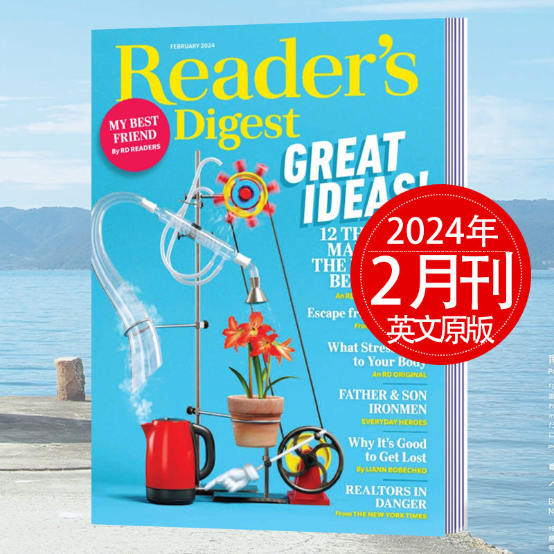 【2月新/小开本】Reader's Digest美国读者文摘英文版国外杂志2023/24年订阅人文文学大学生课外阅读英语学习四六级考研过期外刊_虎窝淘