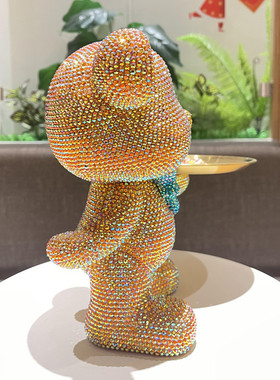 diy镶钻暴力熊收纳托盘摆件玄关