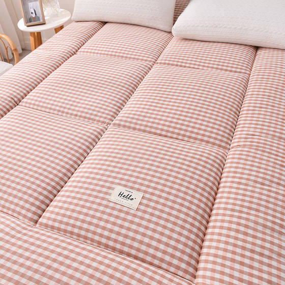 New style yarn-dyed feather velvet mattress thickened mattress quilt home cushioned dormitory folding single and double mattress category a