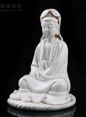 观音菩萨佛堂供奉工艺品德化陶瓷