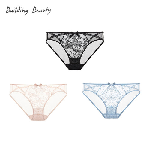 【189元5条】蕾丝内裤舒适透气三角性感内裤真丝内裤女 立美力 - 图0