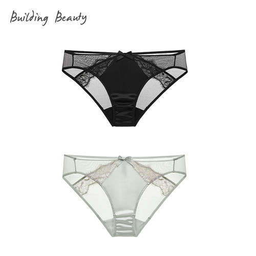 【189元5条】蕾丝内裤舒适透气三角性感内裤真丝内裤女 立美力 - 图1