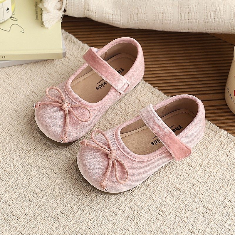 女童红色小皮鞋2026春秋新款宝宝甜美蝴蝶结公主单鞋浅口豆豆鞋子,淘宝优惠券,粉丝福利购,淘宝优惠卷