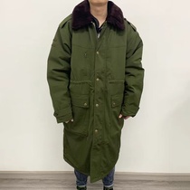 Old stock 3502 factory 03 down big coat mens northeast Army green cotton big clothes mens winter anti-cold thickened