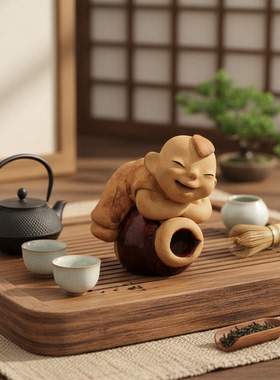 小陶娃娃茶宠摆件创意泥人