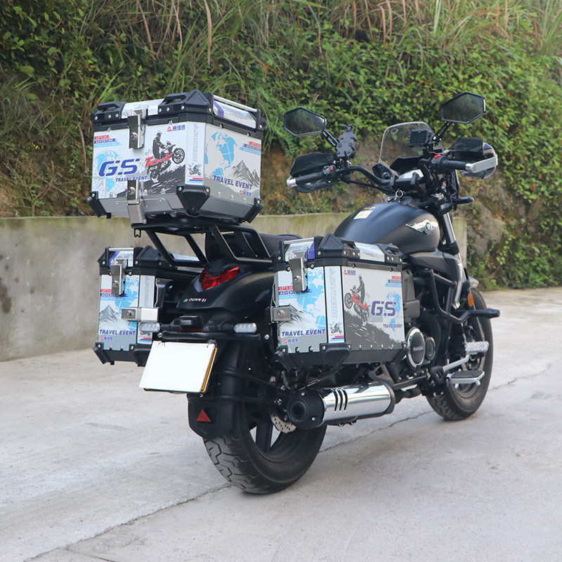 适用豪爵TR300铝合金边箱 HJ300-3快拆铝三箱尾箱后备箱支架改装,淘宝优惠券,粉丝福利购,淘宝优惠卷