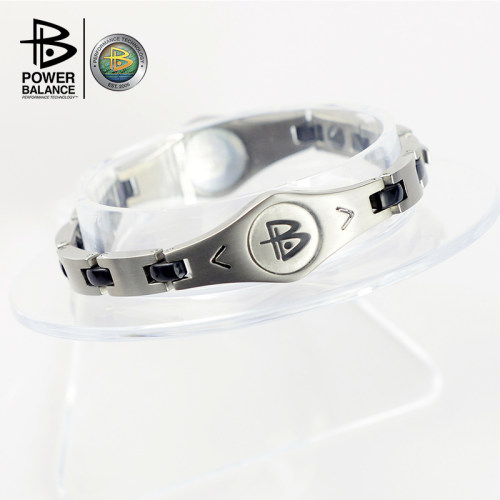 霸能纯钛负离子手链 POWERBALANCE 纯钛亚银S款手环 - 图1