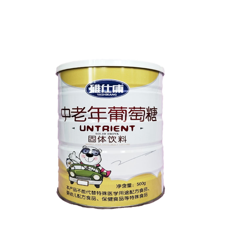 雅仕康葡萄糖粉中老年食品级用桶装500克有L乳酸钙葡萄糖酸亚铁锌