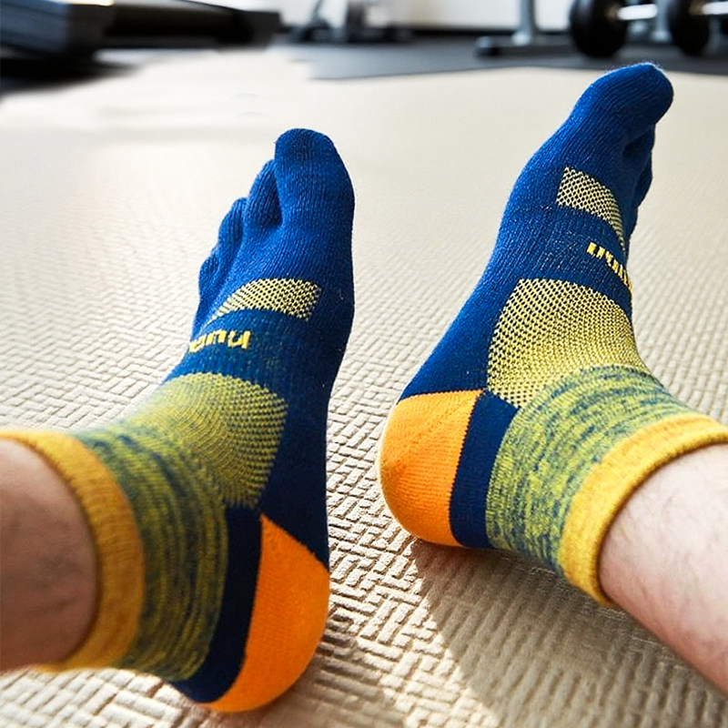 五指袜男士中短筒纯棉专业马拉松跑步毛圈运动毛巾底厚吸汗防臭,淘宝优惠券,粉丝福利购,淘宝优惠卷