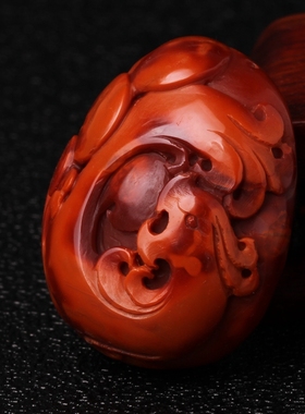 凉山南红玛瑙吊坠仿古朱雀证书