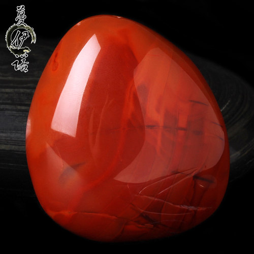 蔓伊诺四川凉山南红玛瑙柿子红吊坠挂件苏工雕件观音送证书 C10Q - 图2