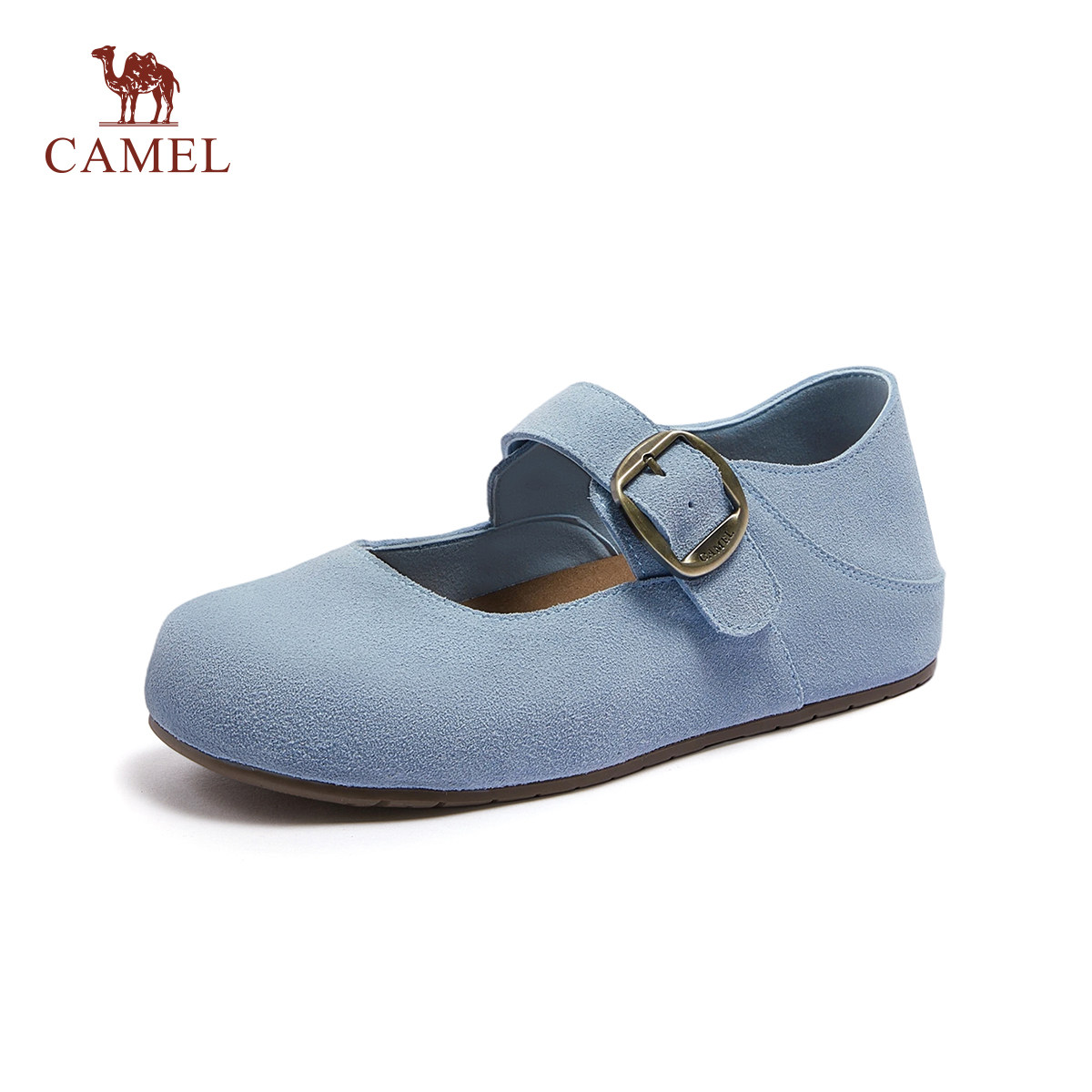 骆驼女鞋2026春季新款复古勃肯鞋穆勒鞋休闲平底踩跟玛丽珍单鞋女,淘宝优惠券,粉丝福利购,淘宝优惠卷