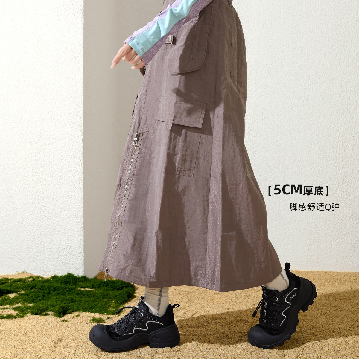 骆驼女鞋2025秋季新款厚底运动丑萌鞋女舒适户外徒步爬山休闲鞋女,淘宝优惠券,粉丝福利购,淘宝优惠卷