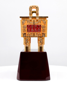 花丝铜鼎摆件高级感客厅装饰品