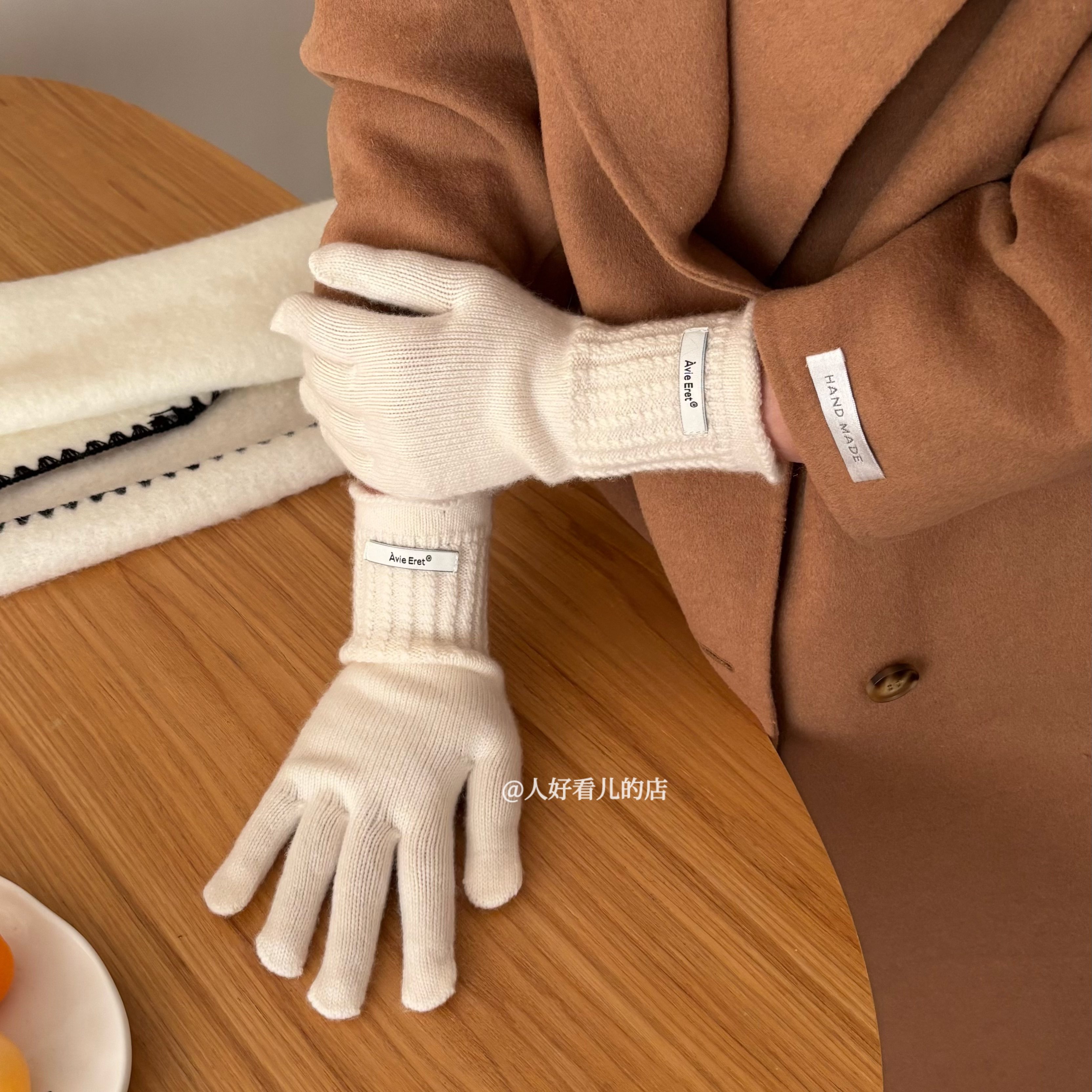 韩系ins针织手套女2025秋冬新款学生可触屏分指露指手套学生情侣