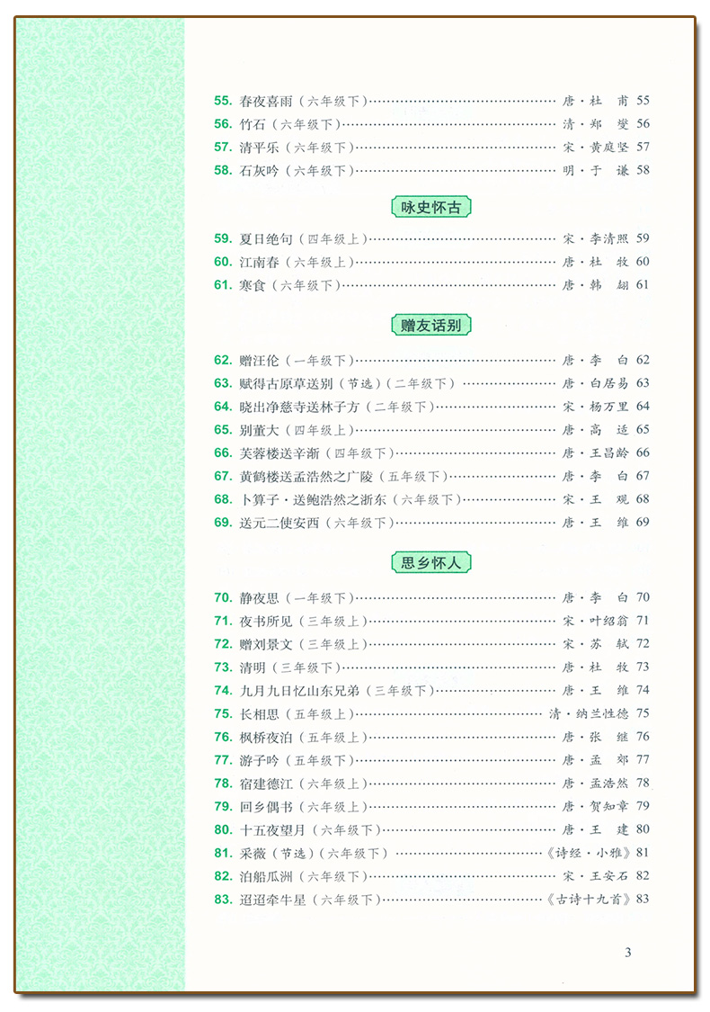 68所助学 小学生古诗词200首与衔接初中3-6年级适用一二三四五六年级上册下册人教版语文古诗词阅读训练真题考试文学常识知识集锦 - 图1