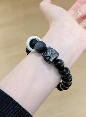 批发天然金耀石银曜石水晶醒狮星