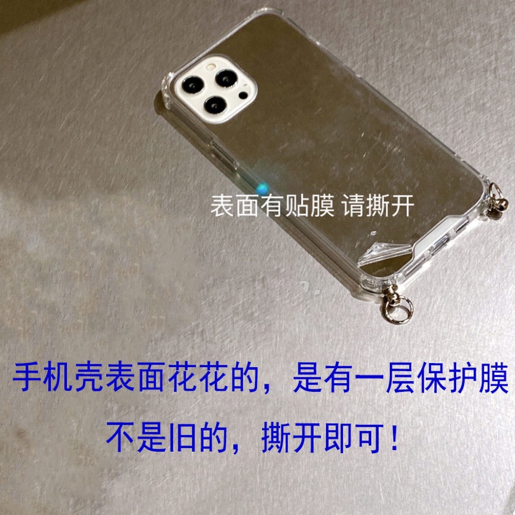 手提补妆镜面手机壳13适用iPhone15/14promax防摔11斜背X全包华为p40-图3