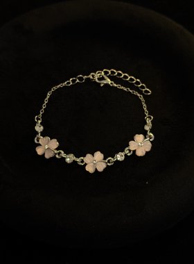 Sage Vintage古着 Aono Hoshigan粉色手链四叶草