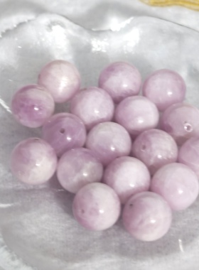 天然水晶皇后猫眼紫锂辉11mm圆珠散珠手链项链手工串珠配件单珠